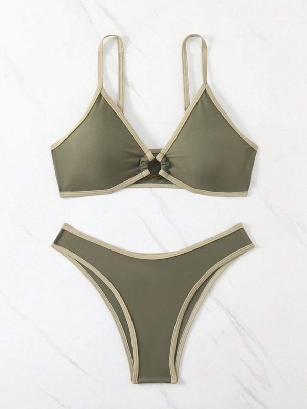 Natural Tone Halter Bikini Set for Women