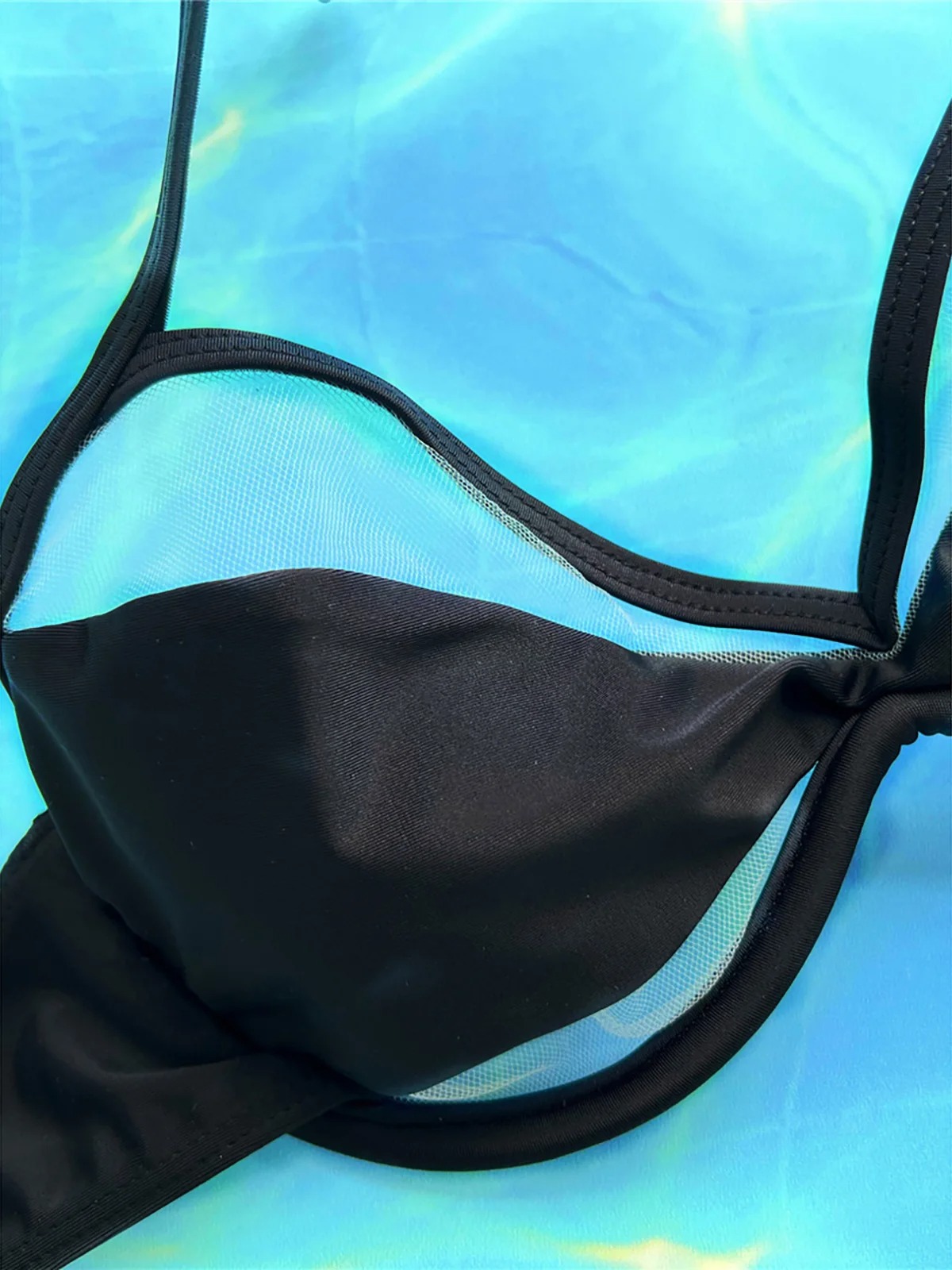 Women's Black Underwire Cut-Out Bikini Set