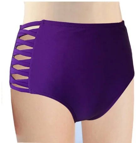 Women's High-Waisted Strappy Bikini Bottom