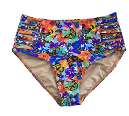 Women's High-Waisted Strappy Bikini Bottom