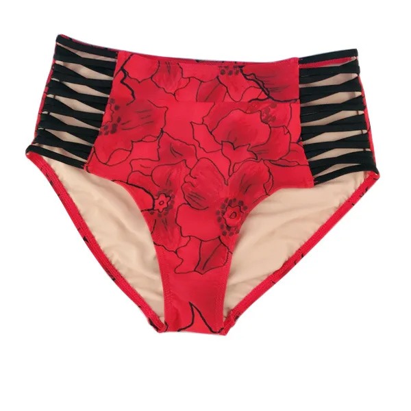 Women's High-Waisted Strappy Bikini Bottom