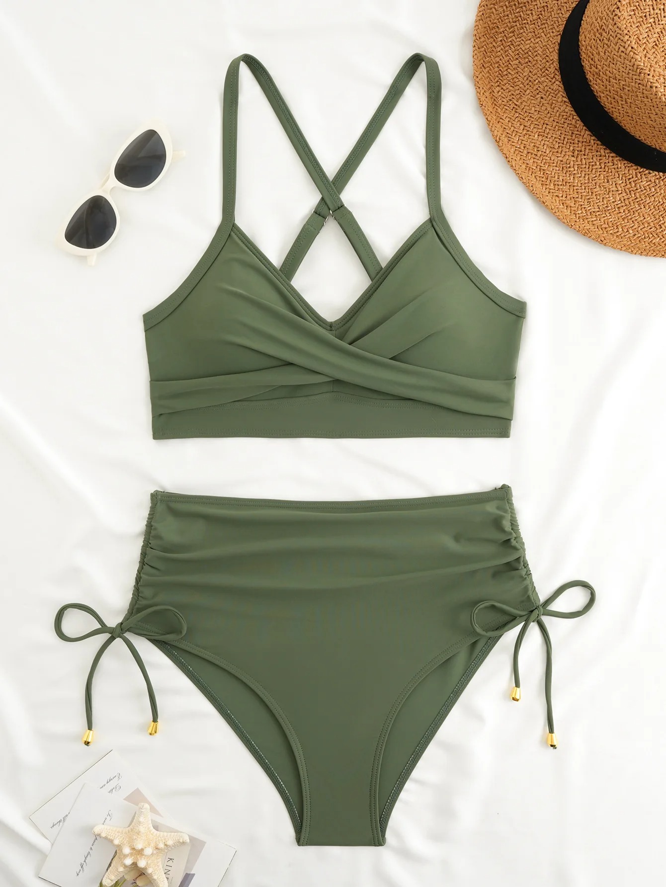 Midnight Elegance High Waist Bikini Set