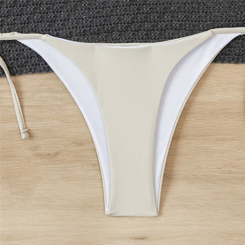 White Star String Bikini Set – Crochet-Style Detail